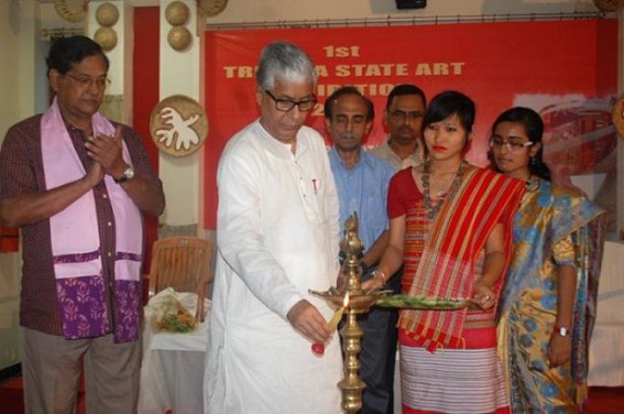 CM inaugurates 1st Tripura State Art Exhibition-2014 CM inaugurates 1st Tripura State Art Exhibition-2014
